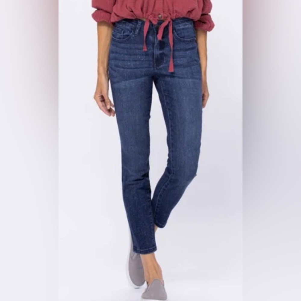 Judy Blue sz 11 JB88226 Relaxed Fit Mid-Rise Mineral Wash Denim Jeans 88226